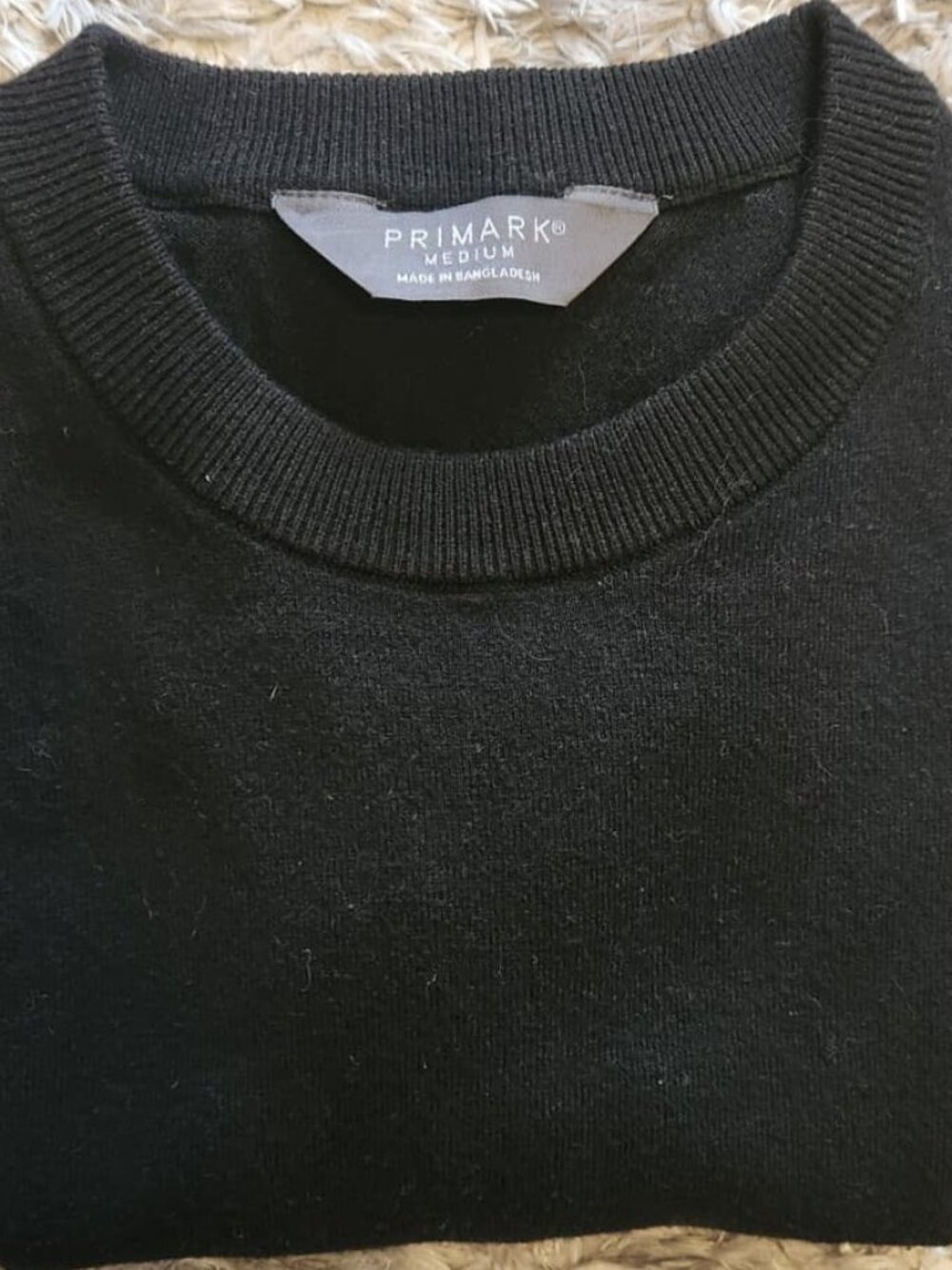 Primark Black Crewneck Knit Sweater Jumper - Size Medium